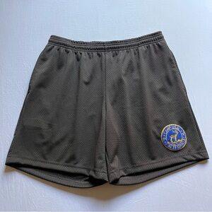 NWT USAL LOS ANGELES men’s brown sports mesh patch elastic waist shorts